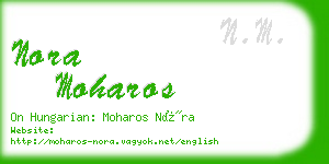 nora moharos business card